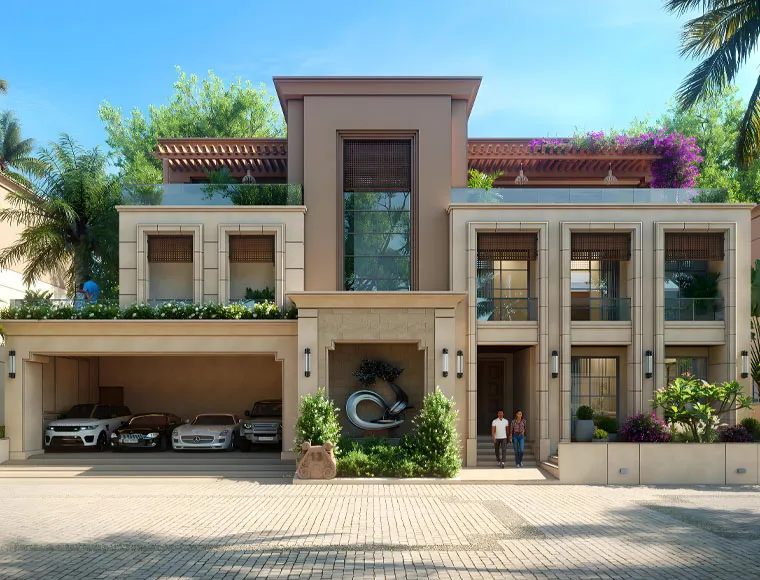 Luxury modern villa 6x6m 36 square meters 2 floors prefab steel house cabin