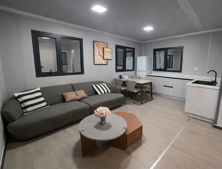 Flat Pack Luxury Office Prefab Storage Container Homes 2 Floors 2 Bedroom Mobile