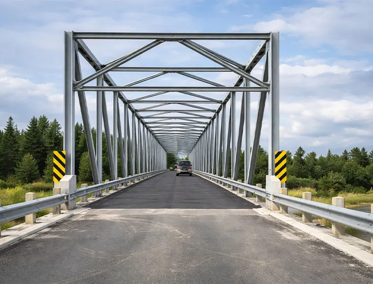 Modular Steel Truss Bridge For Construction Temporary Access Durable