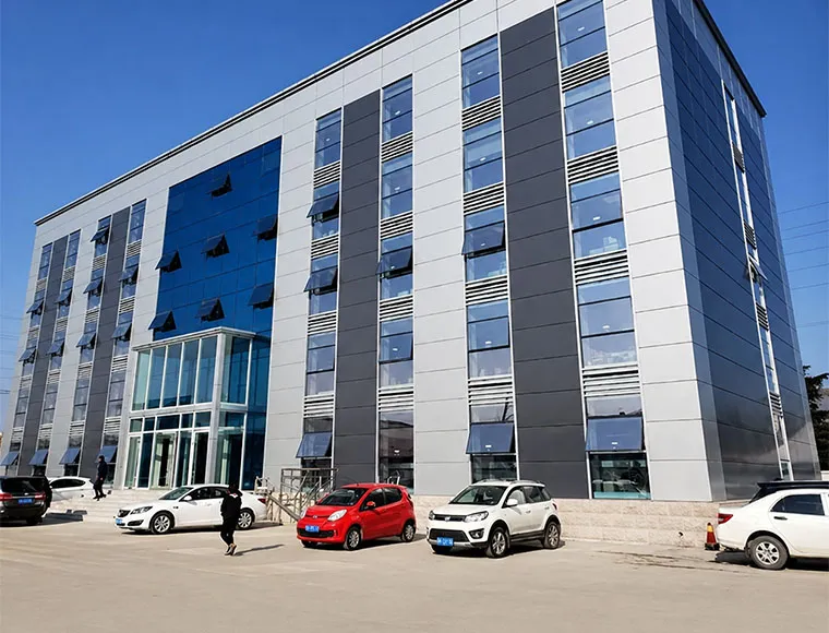 Prefab Steel Commercial Building with Glass Curtain Wall