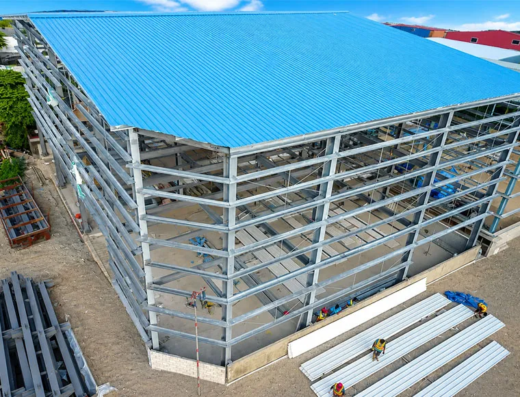 Prefabricated Steel Frame Steel Structure Building Warehouse Workshop Q235 Q355B