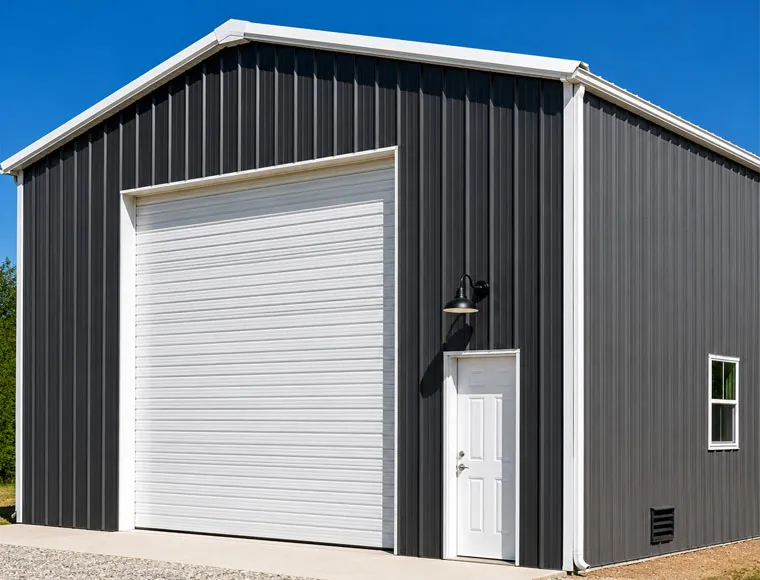 Prefabricated Steel Structure Garage Shed Building Construction For Various Cars