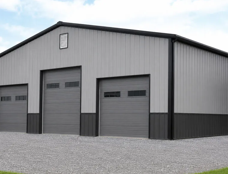 Prefabricated Steel Structure Garage Shed Building Construction For Various Cars