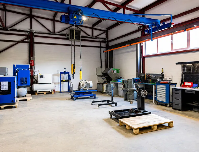 Heavy-Duty Industrial Steel Workshop Buildings with Pre-Engineered Crane Structures