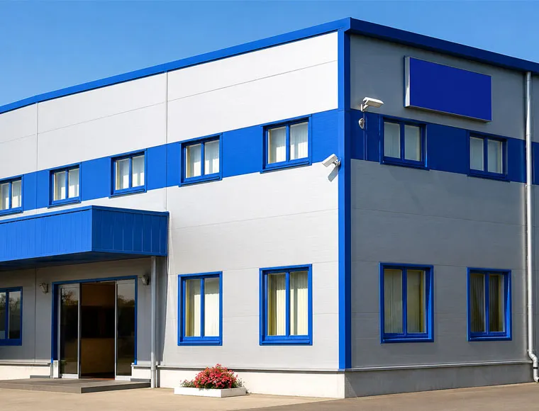 Architectural PEB Commercial Building with Custom Façade Systems